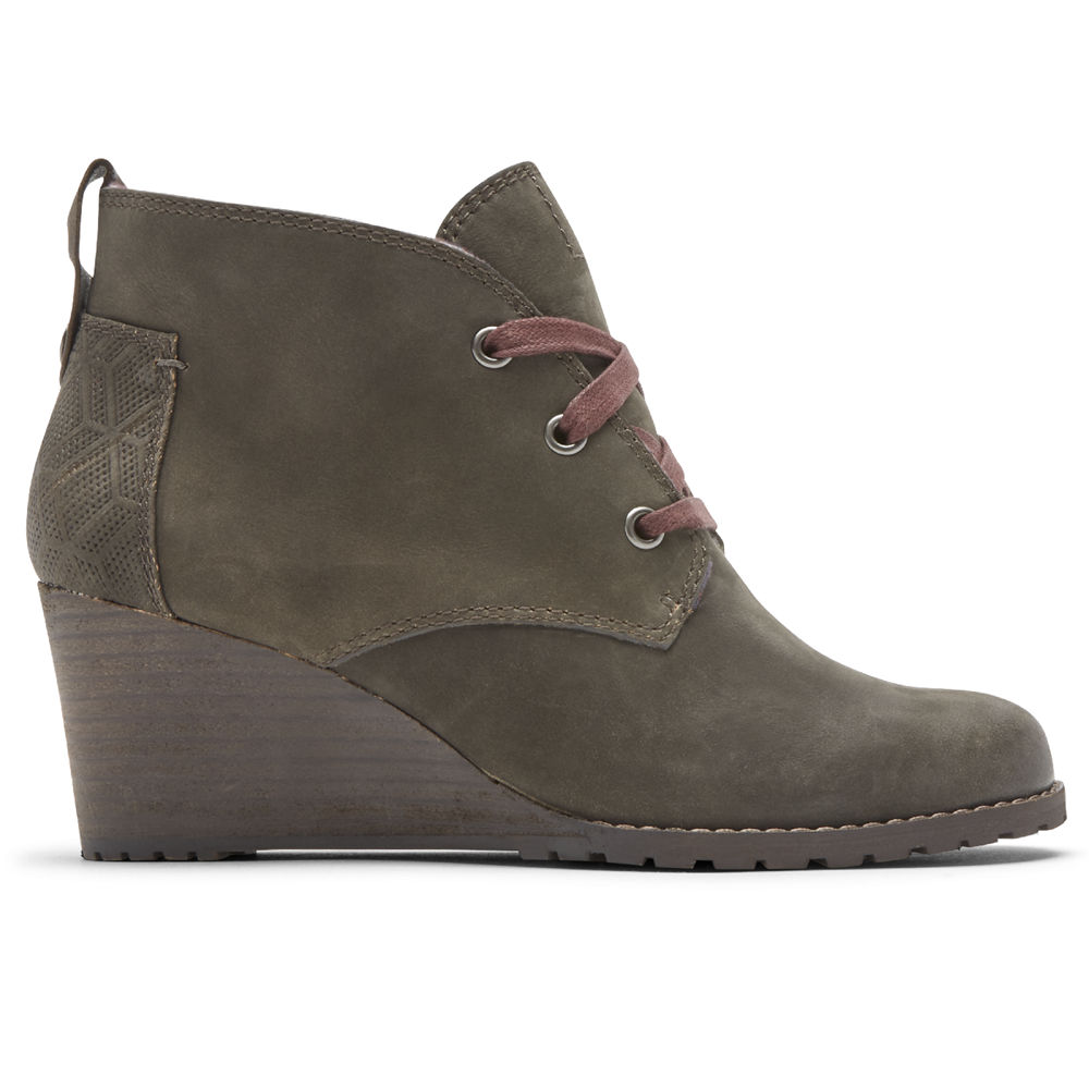 Rockport Womens Cobb Hill Lucinda Chukka - Boots Olive - HPJ759843